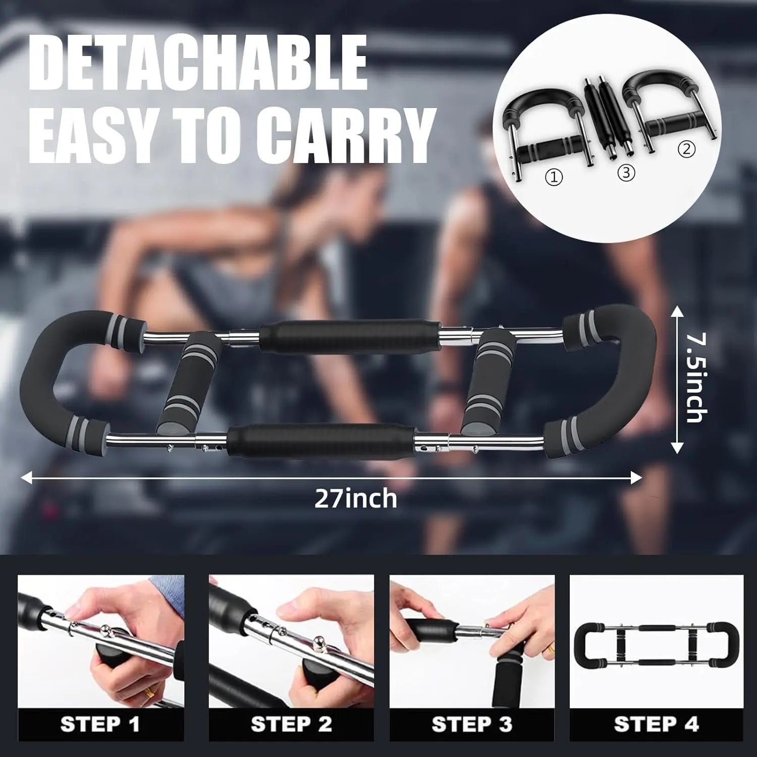 Twister Arm Trainer, Adjustable Resistance Twister Arm Exerciser Chest Exerciser for Men, Portable Chest Workout Equipment Arm Trainer for Men